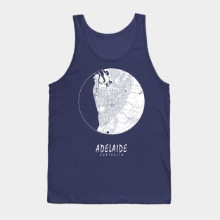 Adelaide, Australia City Map - Full Moon Tank Top